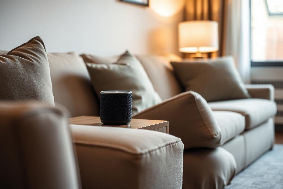 Living room with smart devices
